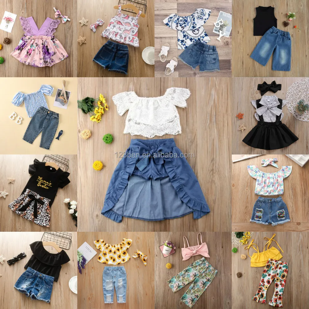 Girls Kids Suit Baby Girl Suit Clothes Kids Fashion Top Pant 1-5 Years Old Baby Girls 2 Piece Children Summer Suit