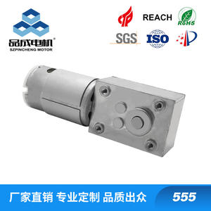 Moteur micro à engrenage à vis sans fin 12V CC sur mesure, moteur carré 370 avec réducteur de vitesse 200 tr/min pour appareils électroménagers, paiement TT - Product Image 2