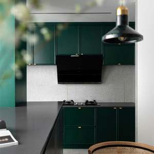 Home Wooden Designed Warm-Feeling Hood Covered Kitchen Cabinets Direct From Verified Custom Manufacturer - Product Image 4