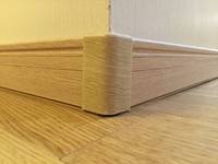 Plinthe en bois grainé WPC au prix d'usine, plinthe composite en PVC