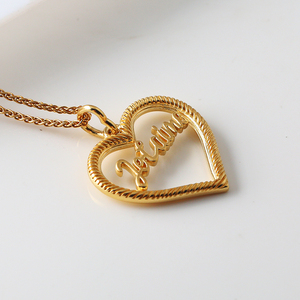 Design de bijoux personnalisé avec logo sont S925 pendentifs d'amour <span class=keywords><strong>en</strong></span> argent à <span class=keywords><strong>envoyer</strong></span> à petite amie plaqué or pendentif lettres coeur dames - Product Image 5