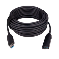 Kabel Data Serat Optik ADAMICU USB 3.0 Micro-B Konduktor Tembaga Solid Anti-Interferensi Selubung PVC 10M 50M Peralatan Panggung