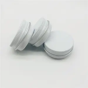 Tin Metal Box Wholesale 15ml White Metal Tin Can Jars DIY Lip Balm Container Tin Aluminum Box