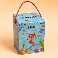 Boîte à puzzle écologique personnalisée et livre d'histoires de contes de fées avec logo en estampage à chaud, impression colorée