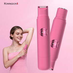 Komingdon Rasoirs électriques 2 en 1 pour femmes Tondeuse à double tête Étanche Utilisation humide et sèche Épilation du corps Bikini Aisselles Jambes Bras - Product Image 1