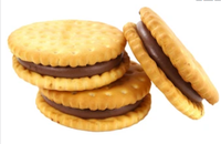 Machine automatique à biscuits à la crème au chocolat à deux voies et deux couleurs, machine à biscuits sandwich, machine d'emballage de biscuits