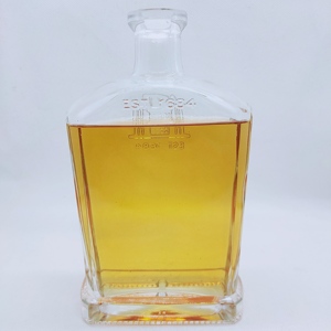 Wholesale Hand Polished High Flint clear Glass square Whisky Bottle <strong>Honey</strong> Glass Jam Jar - Product Image 4