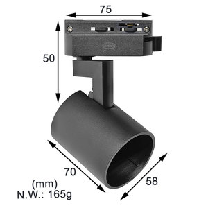 LEDEAST TG050-3L Carcasa Moderna Negra/Blanca para Lámpara de Riel <span class=keywords><strong>GU10</strong></span>, Soporte Vacío para <span class=keywords><strong>Bombilla</strong></span> MR16 <span class=keywords><strong>GU10</strong></span> (<span class=keywords><strong>Bombilla</strong></span> No Incluida), <span class=keywords><strong>Adaptador</strong></span> de 2/3 Cables - Product Image 5