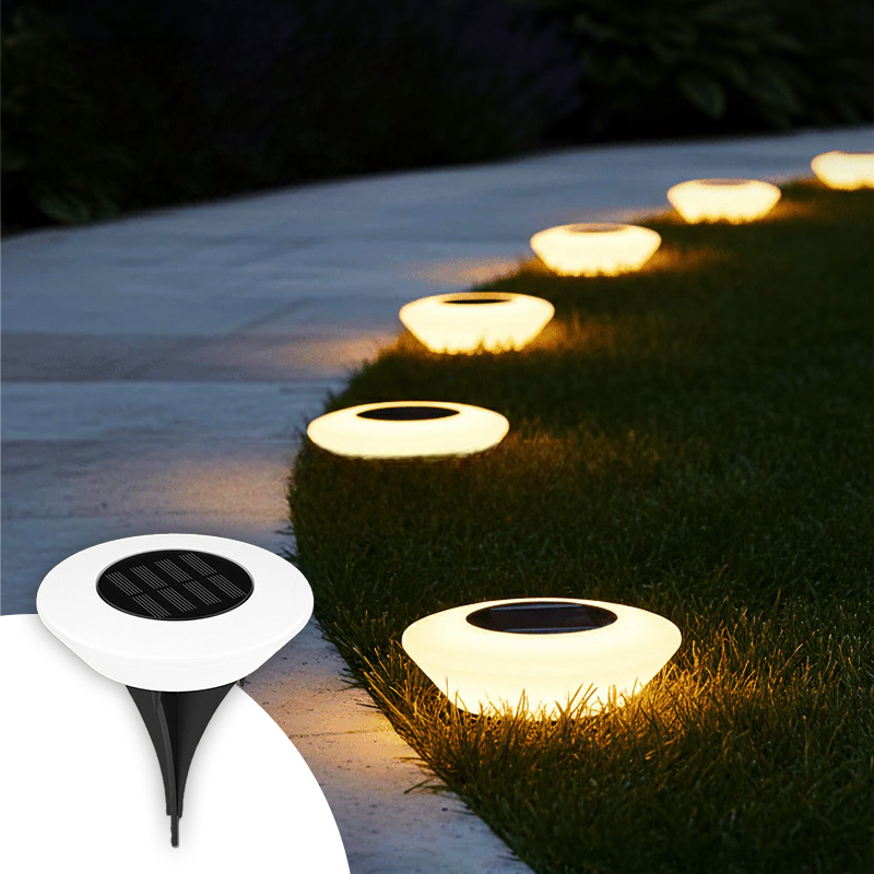 New Solar-Powered Waterproof Outdoor Garden LED Light Pastoral Style Ground & Wall Decoration Underground Light