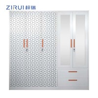 Armoire en acier KD multi-compartiments, armoire métallique à 5 portes, placard imprimé avec serrure à clé