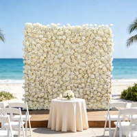 Mur de fleurs pour mariage avec support, panneau de fond floral pour photos, 8-12 pieds, mur de fleurs en soie pour événements de mariage, décoration personnalisée