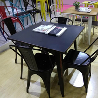 Chaises et tables de café en métal en bois durable et bon marché fabriqué en usine directe en Chine