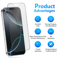 Protecteur d'écran mat en verre trempé pour iPhone 17 16 15 14 Pro Max, couverture complète, anti-empreintes digitales, ajustement facile