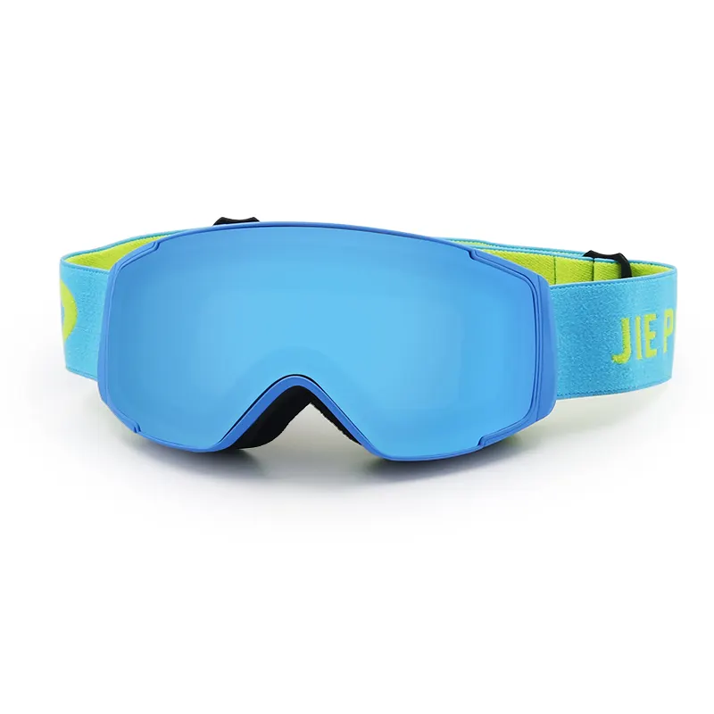 JIEPOLLY UV400 Antifog tr90 black designer Snow Skiing Sunglasses Custom Winter Snowboard Sports Kids Glasses Goggles Eva Case