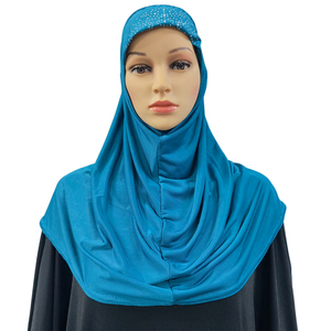 Enfants filles Yong femmes musulman <span class=keywords><strong>arabe</strong></span> Hijab uuderfoulard d'école strass enfant couvre-chef couverture Bonnet châle Wrap islamique couvre-chef - Product Image 5