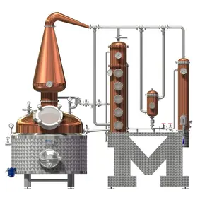 Alcohol Distillation Pot still reflux Column for Whisky Rum Gin Vodka Brandy Spirit for sale