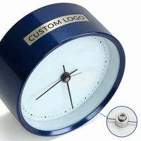 Horloge murale en acier inoxydable personnalisée OEM, design minimaliste avec logo personnalisé