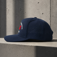 Casquette de golf 5 panneaux avec logo brodé, en sergé de coton premium lavé, boucle réglable, personnalisable, faible MOQ, durable et respirante