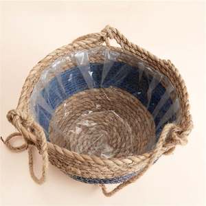 <span class=keywords><strong>Tutto</strong></span> <span class=keywords><strong>per</strong></span> la vite da giardinaggio intrecciata cesto appeso a mano con pianta inclusa vaso di fiori cestini organizzatore in vimini - Product Image 2