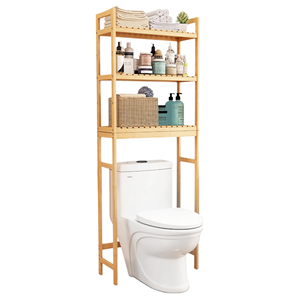 Prodotti all'Ingrosso: Moderno <span class=keywords><strong>Scaffale</strong></span> da Bagno Universale in Bambù Naturale, Ripiano per WC, Scaffalatura per Toilette - Product Image 2