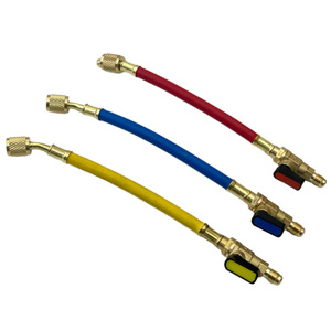 Mangueras de Carga de Refrigerante 410A Resistentes a Alta Presión, Suministro Directo de Fábrica, Herramientas con Válvula de Bola - Product Image 1