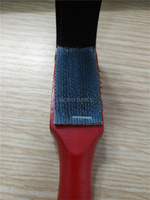 Chaussure de danse latine professionnelle en daim avec logo personnalisé, chaussure en bois, brosse de nettoyage