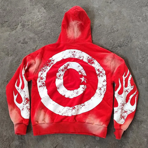 Designer Brand Hell Hoodie und Jogging hose 100% Baumwolle Hell Hoodie <span class=keywords><strong>Star</strong></span> Vintage Hip Hop Trainings anzüge mit gewaschenem Print - Product Image 4