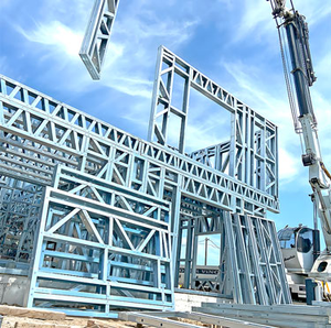 Custom Factory Light Steel Frame Metal Estructurado Columna <span class=keywords><strong>Vigas</strong></span> Kit <span class=keywords><strong>de</strong></span> construcción Garaje <span class=keywords><strong>Precio</strong></span> por tonelada - Product Image 1