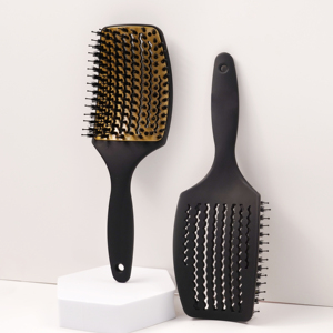 Venta de fábrica Logotipo personalizado Etiqueta privada Cepillo para el cabello Masaje del cuero cabelludo Rizado Desenredar el cabello <span class=keywords><strong>Bru</strong></span> con cepillo desenredante - Product Image 2