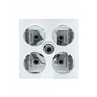 Système de ventilation et de chauffage multifonctionnel 3 en 1 avec 4 lampes, extracteur d'air puissant, moteur silencieux, lampe de plafond