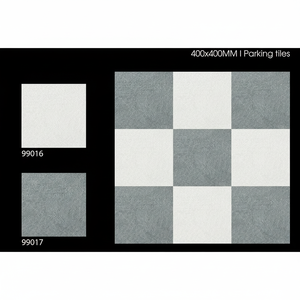 Carreaux de porcelaine antidérapants pour extérieur 16x16 pouces 40x40 cm 400x400 mm Finition mate Haute résistance pour allées et parkings - Product Image 1