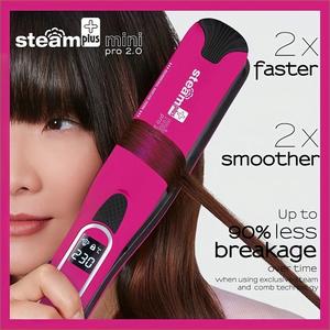 Professional Salon Titanium Carbide Coating Digital LCD <strong>MINI</strong> Rose Steam <strong>Hair</strong> <strong>Straightener</strong> with Removable Comb Electric Source - Product Image 4