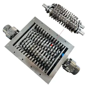 조작이 쉬운 주방 폐기물용 패밀리 사이즈 2 축 슈레더 슈레더 기계