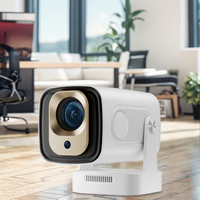 Projecteur LED portable de bonne qualité 200 ANSI, courte focale, Android 11, Wi-Fi double bande, télécommande vocale, autofocus, 1080P, cinéma maison