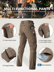 السراويل في الهواء الطلق الرجال خفيفة الوزن للماء سريعة الجفاف السراويل السفر التسلق المشي لمسافات طويلة الرجال عارضة العمل السراويل البضائع - Product Image 5