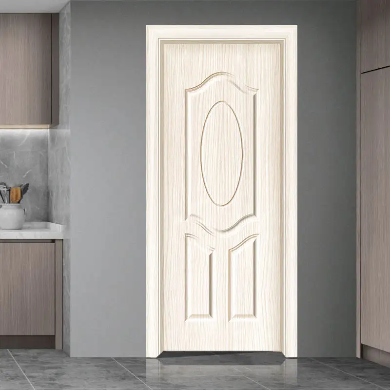 Nueva puerta interior a prueba de agua para habitación, diseño moderno, puertas compuestas de madera Wpc con accesorios