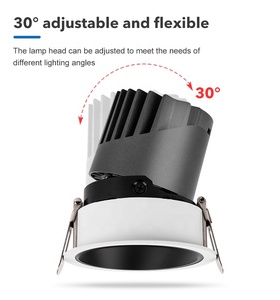 Dự Án Chống Lóa 30 Độ Chùm Góc Có Thể Điều Chỉnh Ánh Sáng Tại Chỗ Thương Mại Xuống Chiếu Sáng 12Watt COB Trần Xuống Đèn - Product Image 6