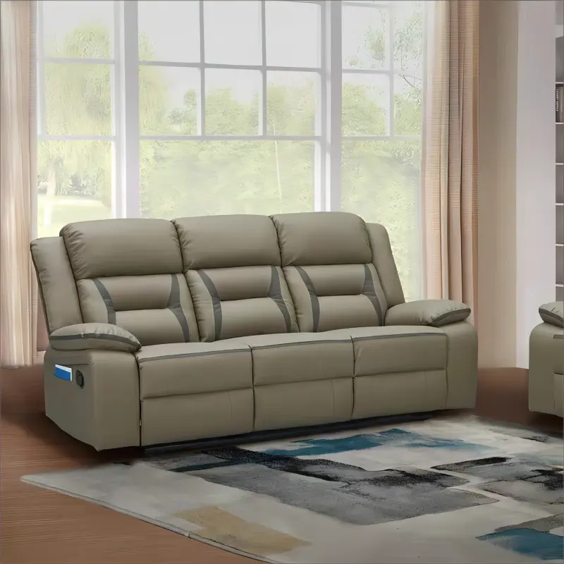 Modern Luxury Leather Recliner Sofa Set para sala ajustável Encosto Sofá Elétrica Reclinável Sofás Fabricante