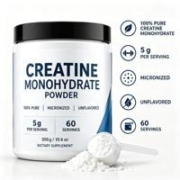 NUTRTECH Marque Blanche Poudre de Créatine Monohydrate Pure 500 Mesh Supplément Nutritionnel Sportif pour Adultes HACCP Halal Direct Usine