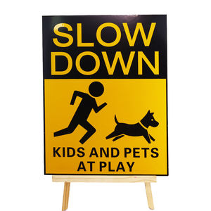 لافتة تحذير للسلامة على الطرق للأطفال عالية الوضوح، لافتة تحذيرية بألوان جذابة مصنوعة من الألومنيوم - Product Image 1