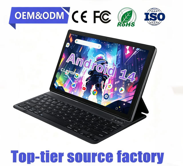 For A50 Cheap New 2-in-1 10.1" Android 14 4GB RAM Octa Core Tablet PC with Drop Resistance Wi-Fi/GSM for Business Use