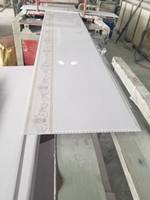 Panneaux de plafond en PVC blanc pur à faible coût, faux ciel, estampés à chaud, très brillants, pour revêtement de plafond intérieur