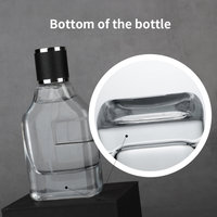 Vente en gros de flacons de parfum élégants à brume fine et longue durée, flacons de parfum en verre pour femmes arabes avec bouchon en cuir
