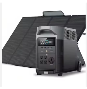 Station d'alimentation solaire portable avec écran LCD pliable de 1000W, plusieurs prises, utilisation en extérieur, corps en plastique noir - Product Image 3