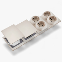 Interruptores y Enchufes de Pared WESA Ultrafinos con Botón Pulsador de 1/2/3 Vías, Enchufe Europeo de 1/2 Vía, Combinación Libre, Diseño Moderno de Lujo