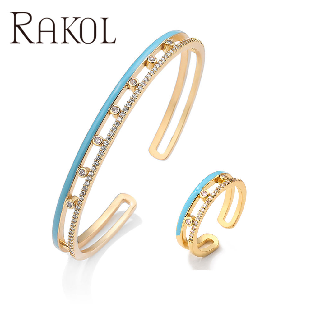 ชุบทองสีชมพู + เพทายใส