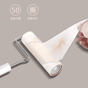 ลูกกลิ้งกำจัดขนสัตว์เลี้ยง สีขาว 48 แผ่น เป็นมิตรกับสิ่งแวดล้อม สำหรับทำความสะอาดสัตว์เลี้ยง - Product Image 2