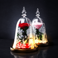 Bunga Mawar Awet Terlaris dalam Kubah Kaca, Bunga Awet Multiwarna, Hadiah Hari Valentine, Bunga Buatan