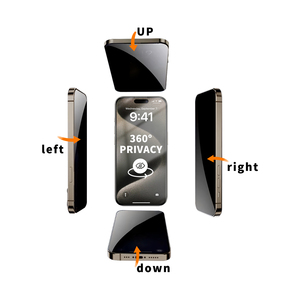 Vetro temperato Anti-spia di <span class=keywords><strong>protezione</strong></span> Privacy di 360 gradi per <span class=keywords><strong>iPhone</strong></span> 16 Pro Max <span class=keywords><strong>protezione</strong></span> dello <span class=keywords><strong>schermo</strong></span> in vetro temperato Anti-sbirciante - Product Image 1