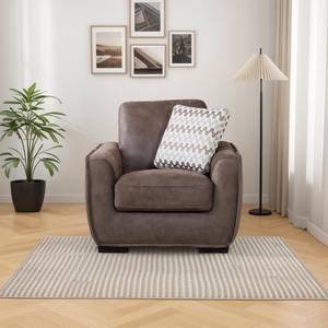 Sillón Individual de Tela de Terciopelo Suave Gris Moderno Nórdico para Oficina, Hogar, Sala de Estar, Muebles de Diseño - Product Image 1